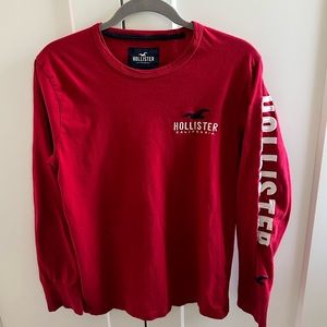 Hollister S Long sleeve shirt Red